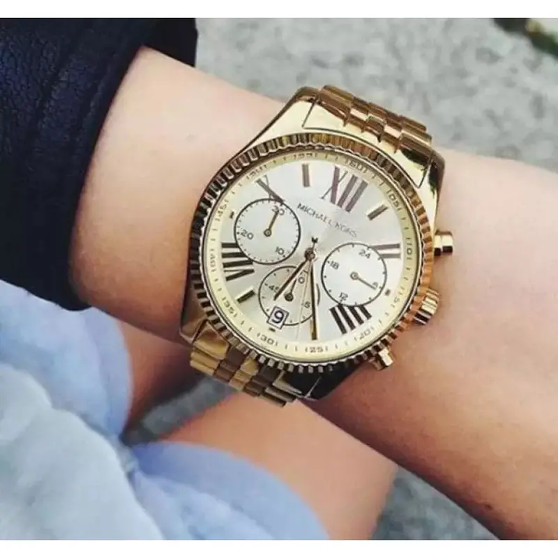 Michael Kors Parker Mk5556 Lexington Champagne Stainless Steel Women's Watch 2