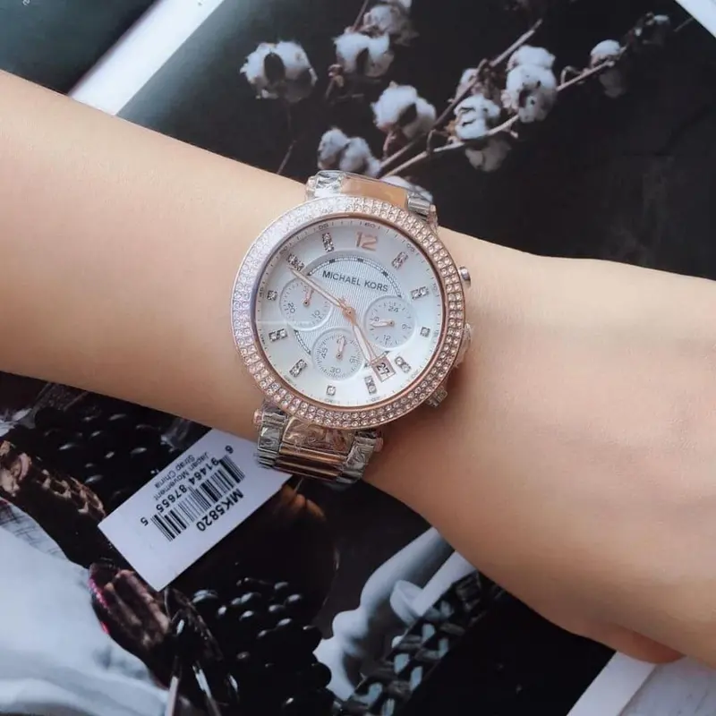 Michael Kors Parker Two-Tone Stainless Steel Strap Women Watch Mk5820 2