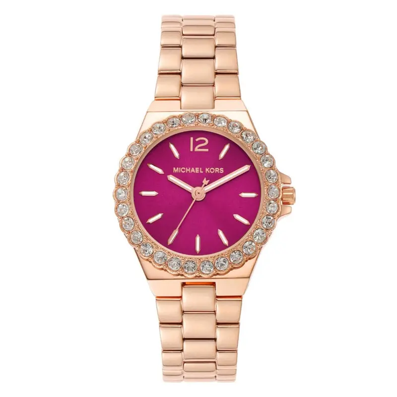 Michael Kors Pink Dial Rose Gold Stainless Steel Strap Women Watch Mk7396 1