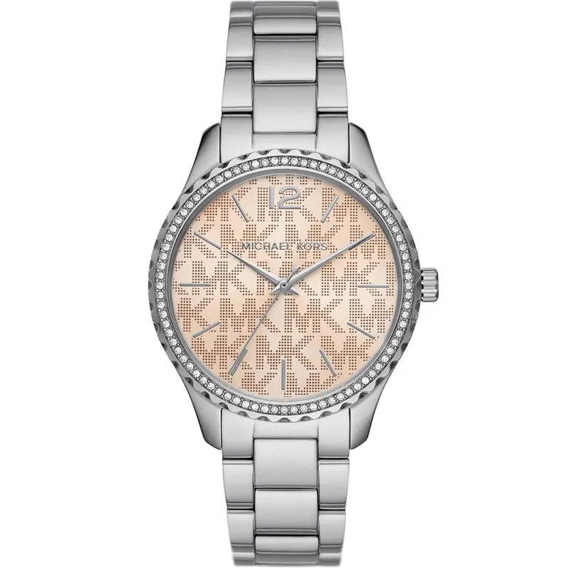 Michael Kors Rose Gold Dial And Silver Tone Stainless Steel Women Watch Mk7298 1