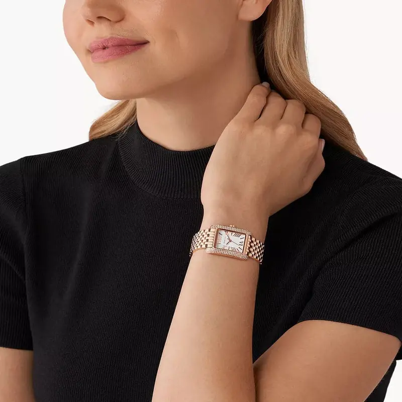 Michael Kors White Dial Rose Gold Stainless Steel Strap Women Watch Mk4743 2