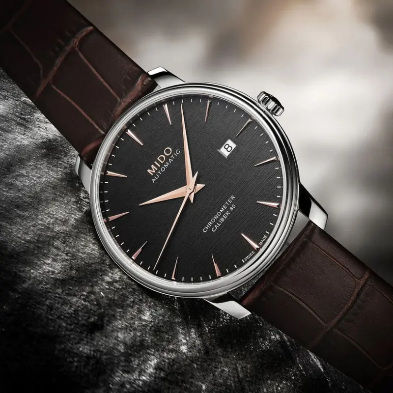 Mido Baroncelli Chronometer Brown Leather Strap Men Watch M0274081606100 2
