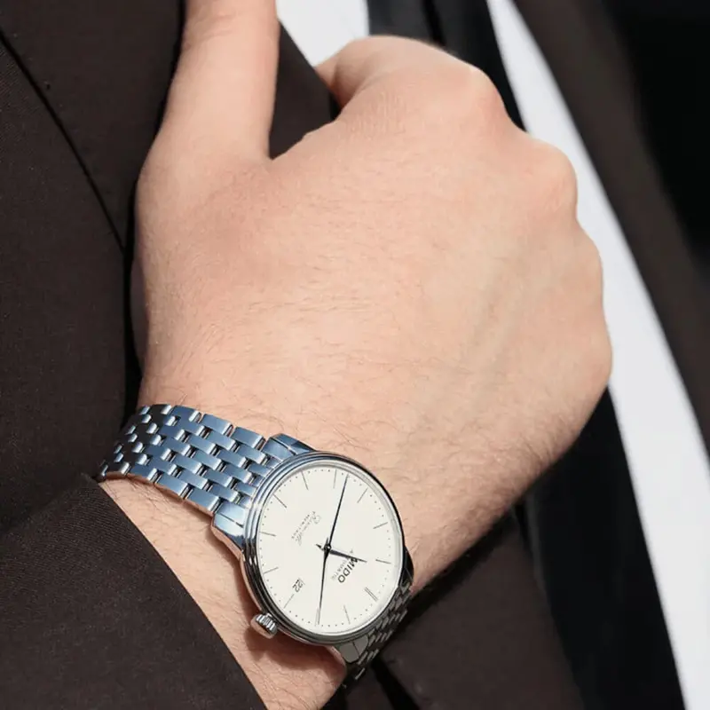 Mido Baroncelli Heritage Silver Stainless Steel Strap Men Watch M0274071101000 2
