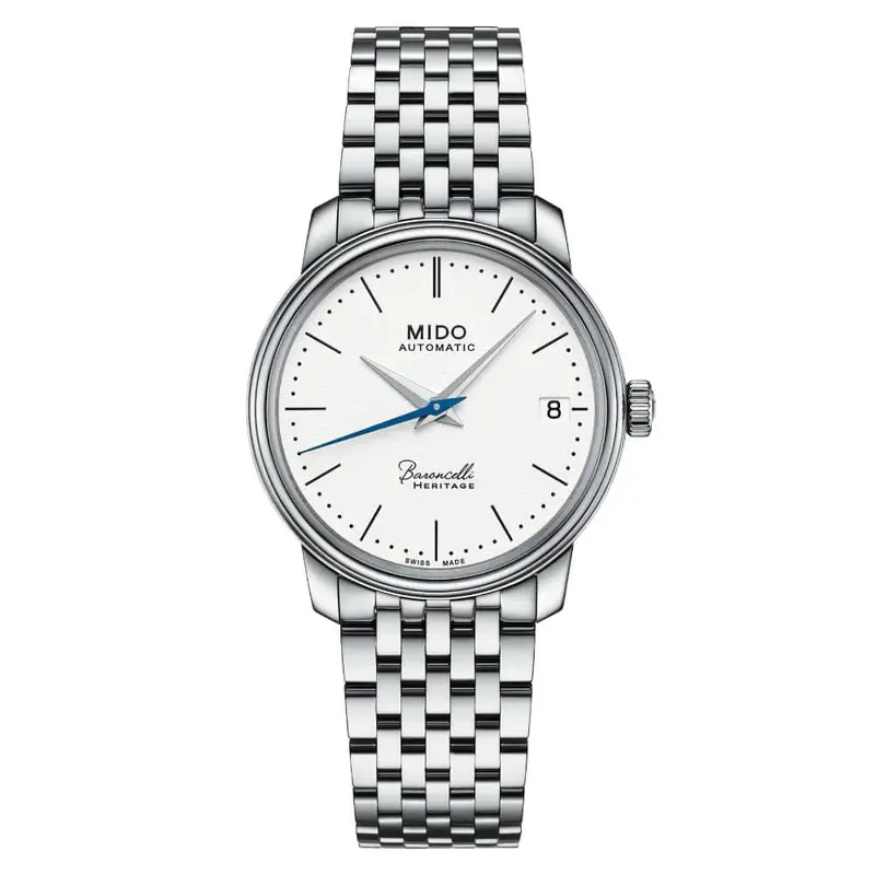 Mido Baroncelli Heritage Silver Stainless Steel Strap Women Watch M0272071101000 1