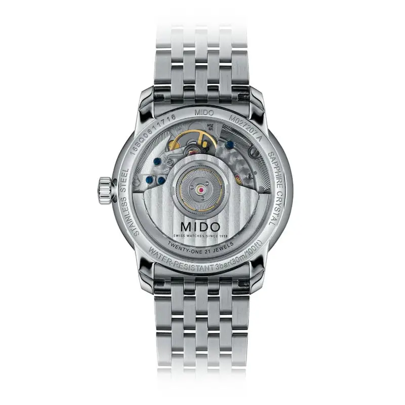 Mido Baroncelli Heritage Silver Stainless Steel Strap Women Watch M0272071101000 2