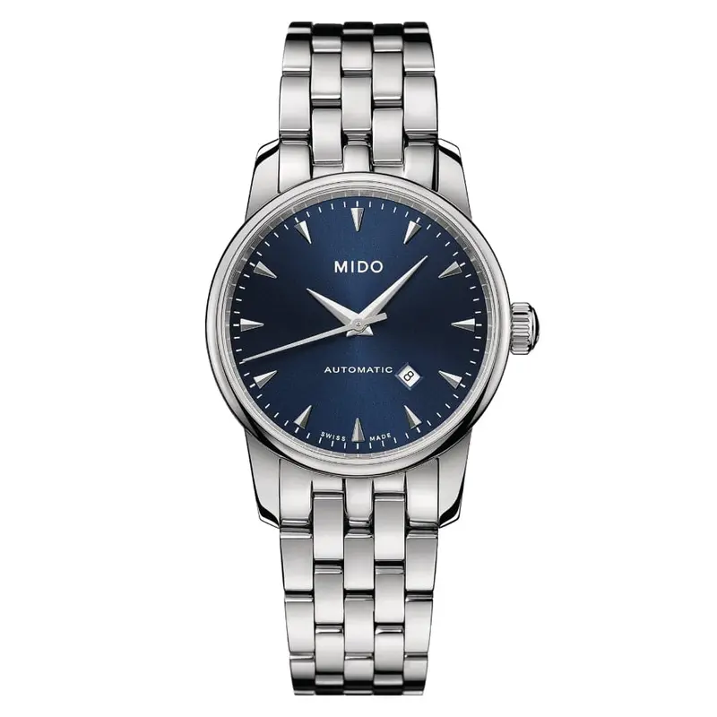 Mido Baroncelli Midnight Blue Dial Silver Stainless Steel Strap Women Watch M76004151 1