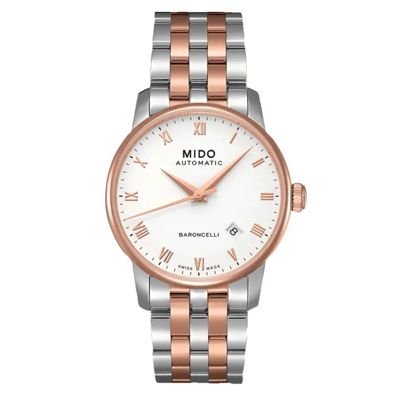 Mido Baroncelli Two-Tone Stainless Steel Strap Men Watch M86009n61 1