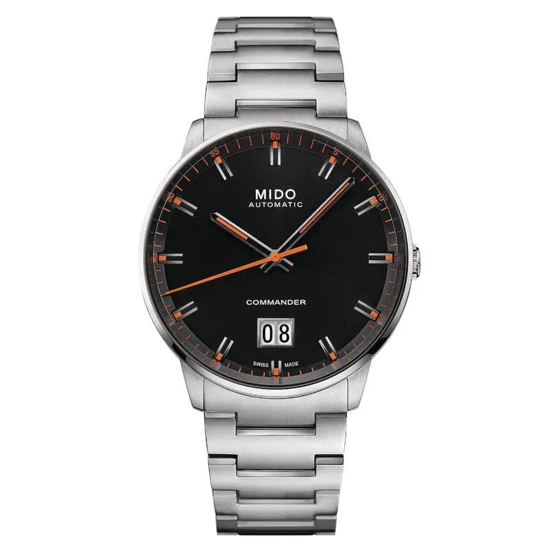 Mido Commander Big Date Grey Stainless Steel Strap Men Watch M0216261105100 1