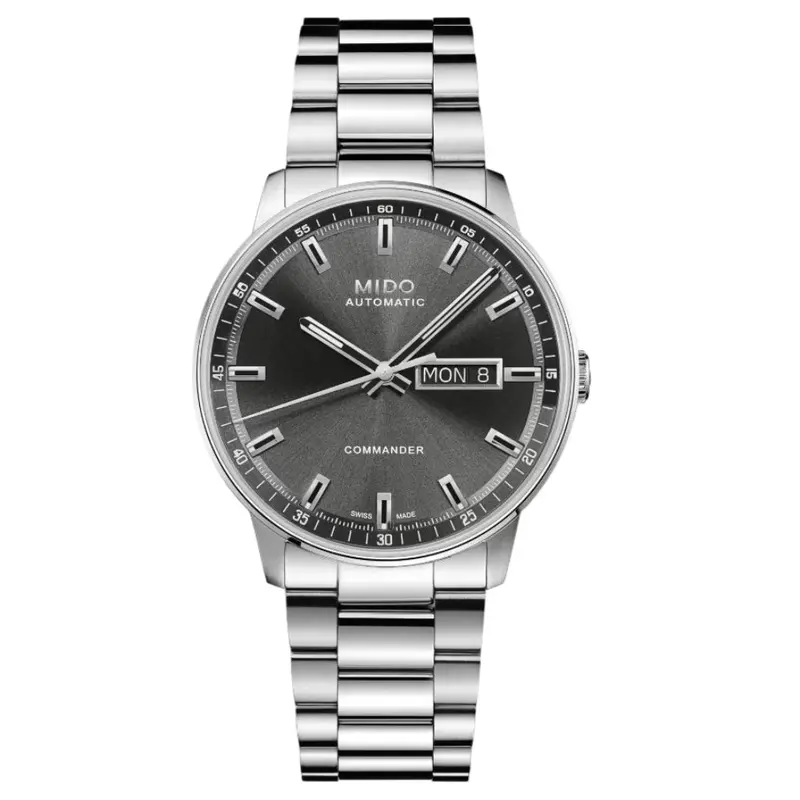 Mido Commander Black Dial Stainless Steel Strap Men's Watch M0214301106100 1