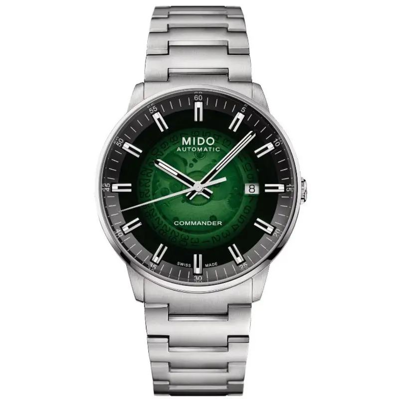 Mido Commander Gradient Stainless Steel Strap Men Watch M0214071141103 1
