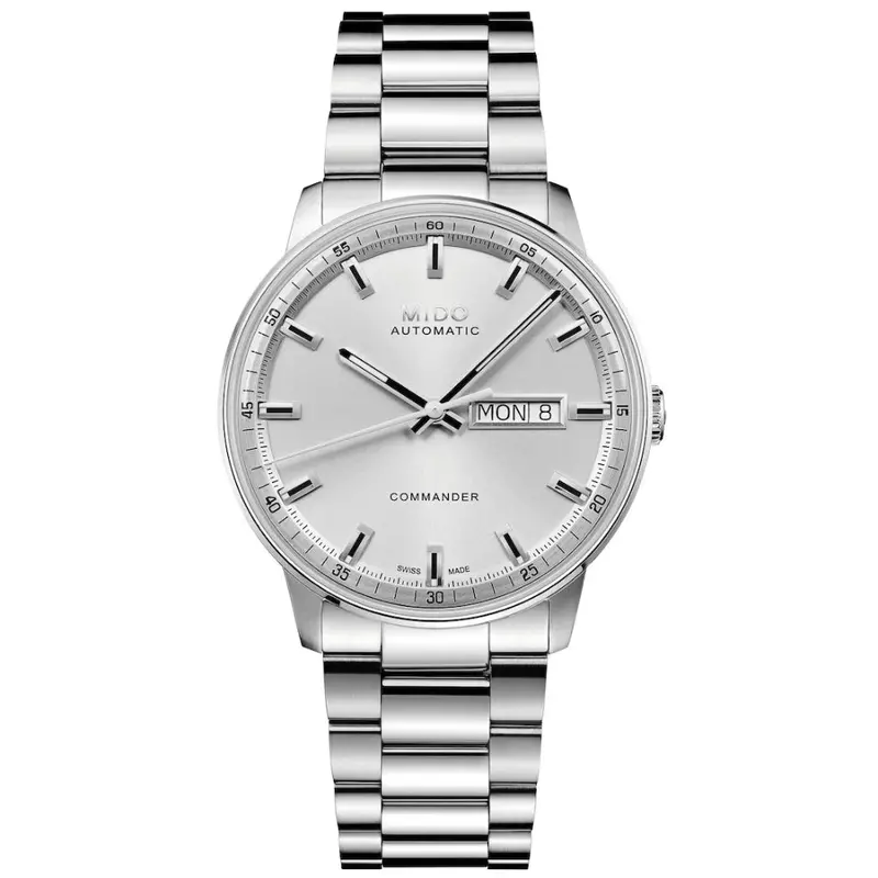 Mido Commander Silver Stainless Steel Strap Men's Watch M0214301103100 1