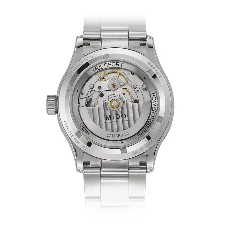 Mido Multifort Blue Dial Silver Stainless Steel Strap Men Watch M0384241104100 2