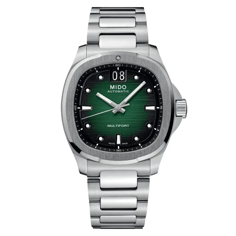 Mido Multifort Green Dial Stainless Steel Strap Men Watch M0495261109100 1