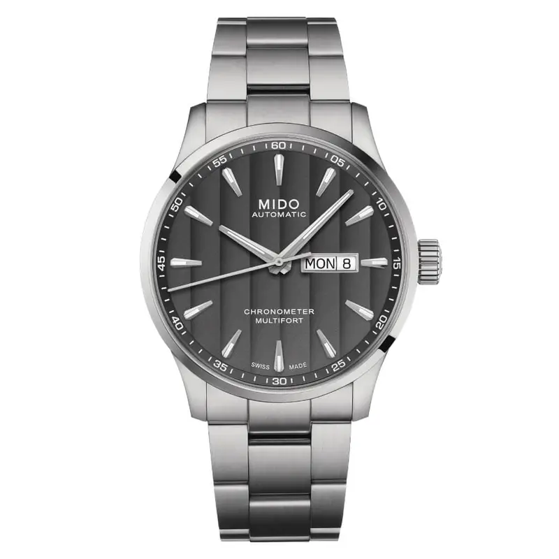 Mido Multifort Grey Stainless Steel Strap Men Watch M0384311106100 1