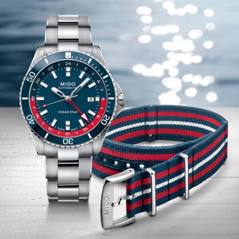 Mido Ocean Star Gmt Silver Stainless Steel Strap Men Watch M0266291104100 2