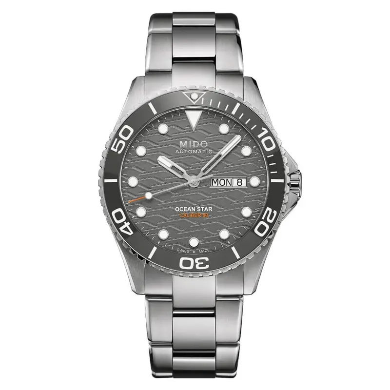 Mido Ocean Star Grey Stainless Steel Strap Men Watch M0424301108100 1