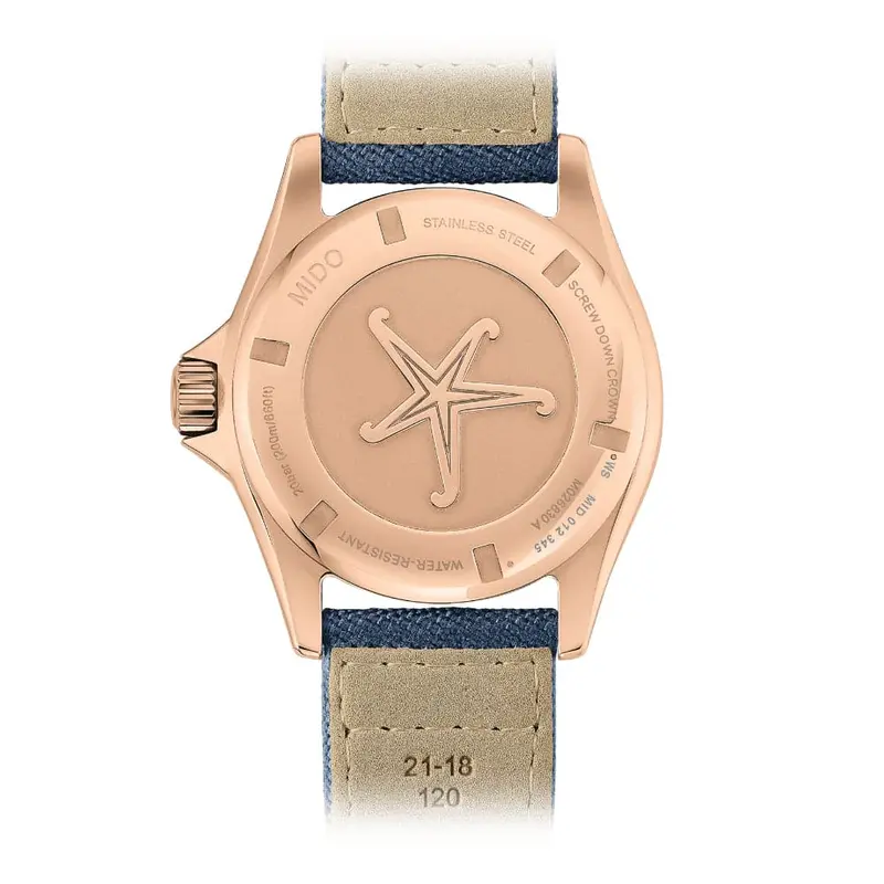 Mido Ocean Star Tribute Blue Fabric Strap Men Watch M0268303804100 2