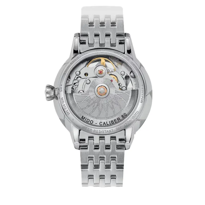 Mido Rainflower Silver Stainless Steel Strap Women Watch M0432361110100 2