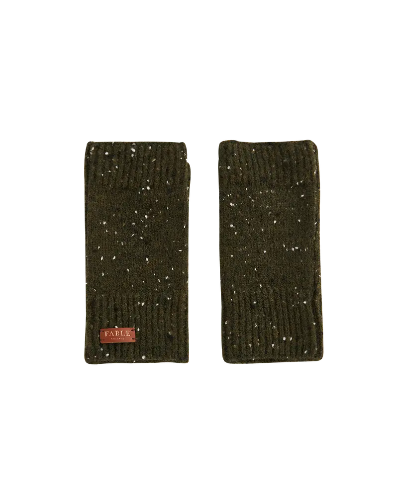 Moss Donegal Fingerless Gloves 1