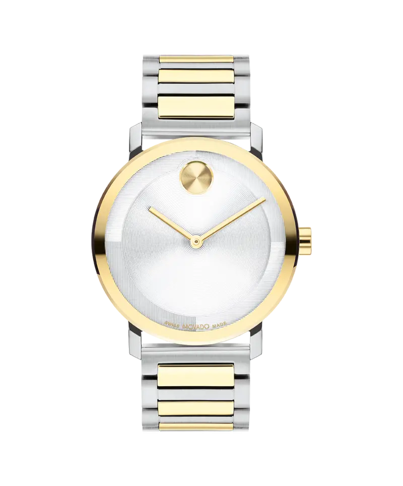 Movado Bold Evolution 2.0 40Mm Silver Dial Two-Tone Gold Steel Watch 3601087 1