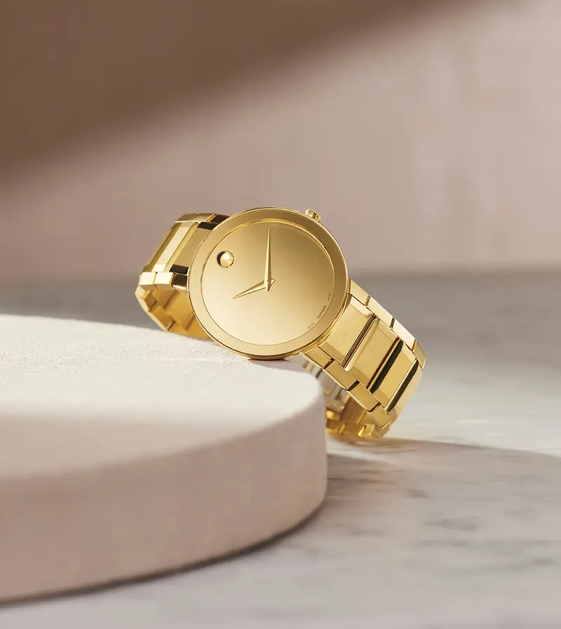 Movado Bold Evolution 2.0 Gold Toned Mesh Strap Watch 3601073 2