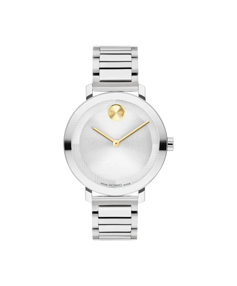 Movado Bold Evolution 2.0 Silver Dial Gold-Tone Hands Watch 3601191 1