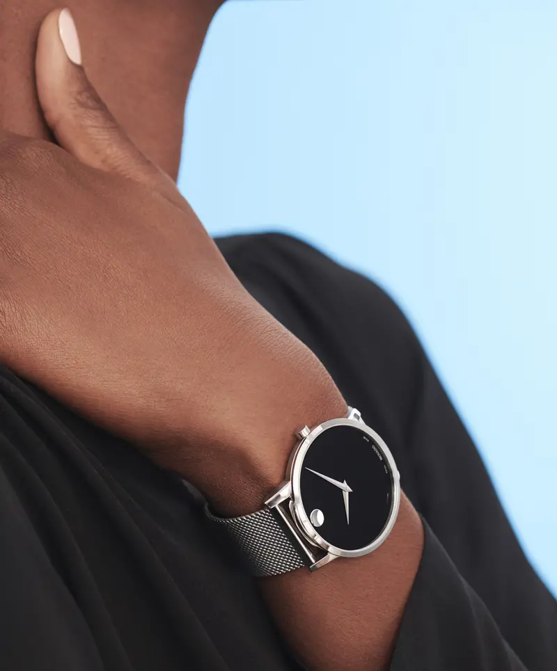 Movado Museum Classic 40Mm Steel Mesh Bracelet Watch 607219 2