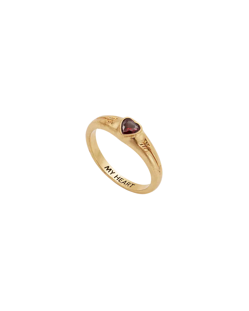 My Heart Gold Signet Ring 1