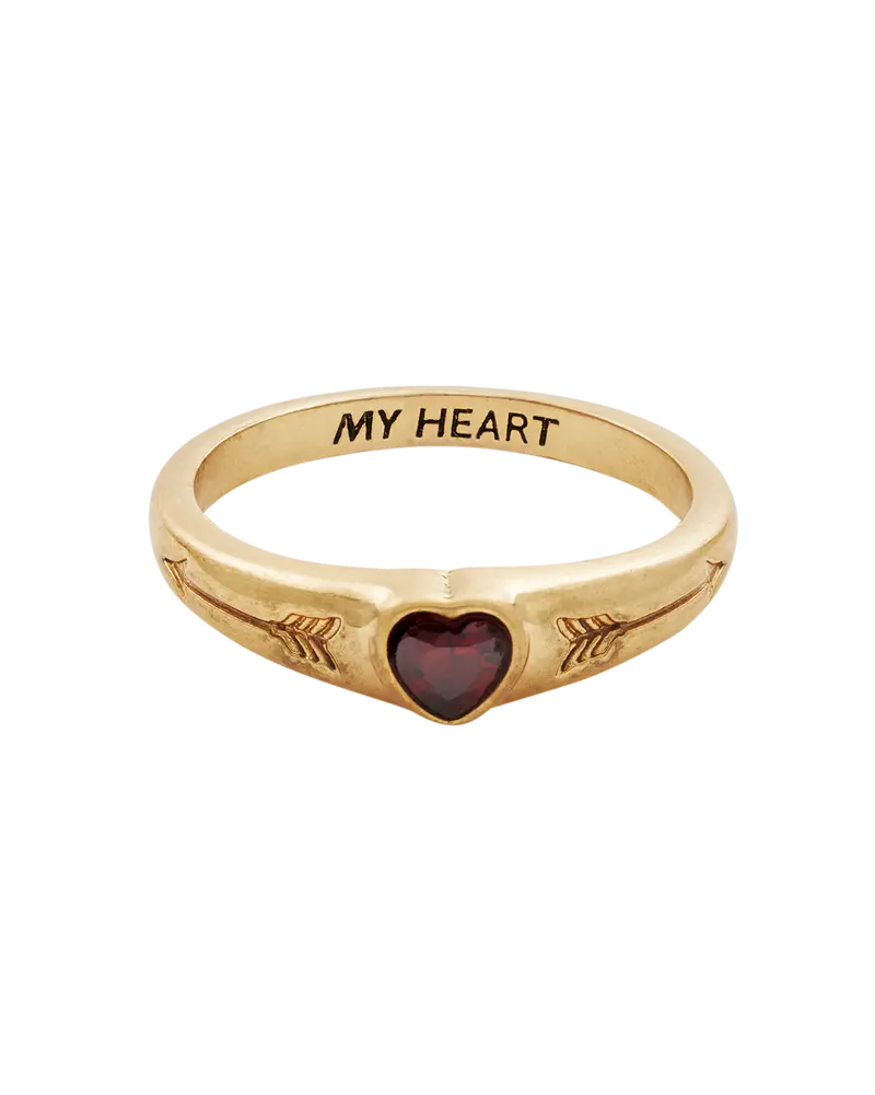 My Heart Gold Signet Ring 3