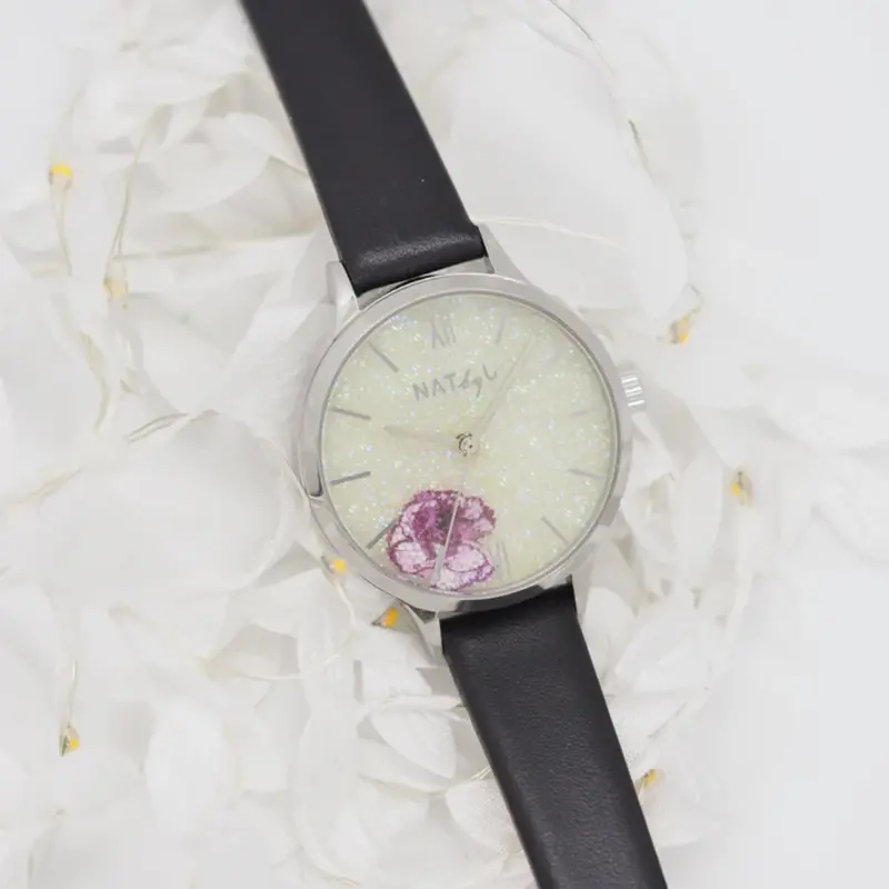 Natbyj Dazzle Black Leather Strap Women Watch Nat0201b 1