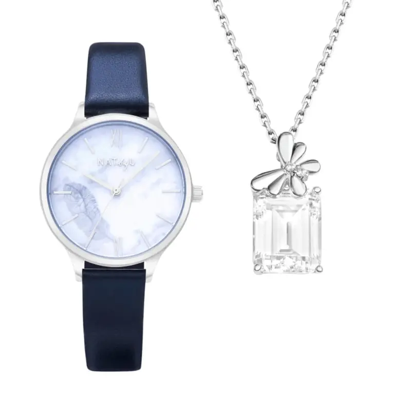 Natbyj Freedom Watch And Necklace Gift Set Nat0701n0708s 1