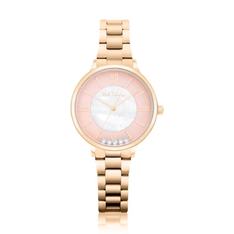 Natbyj Stargaze Rose Gold Stainless Steel Strap Women Watch Nat0907m 1