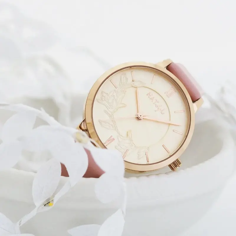 Natbyj Unity Brown Leather Strap Women Watch Nat0806 1