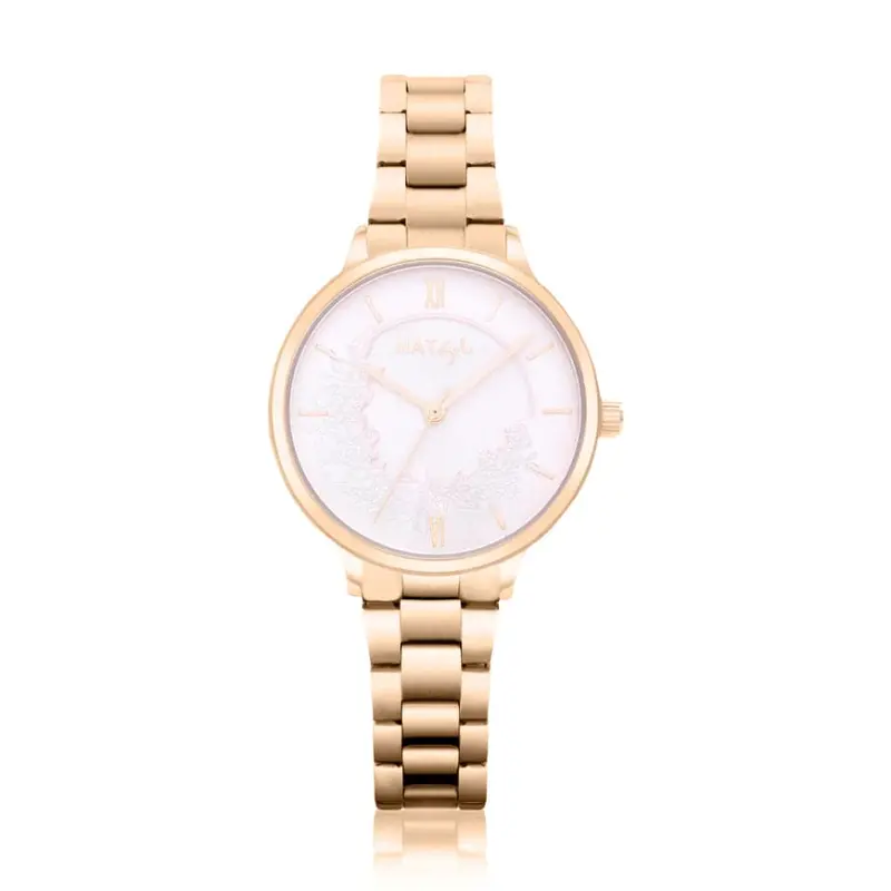 Natbyj Unity Rose Gold Stainless Steel Strap Women Watch Nat0805m 1