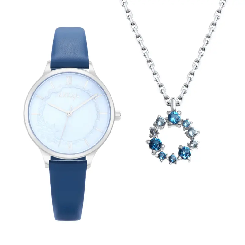 Natbyj Unity Watch And Necklace Gift Set Nat0802n0803s 1