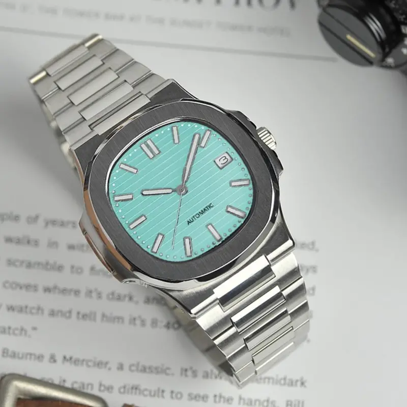 Nautical Series Custom Automatic Dress Watch With Date (Blue Dial) 2
