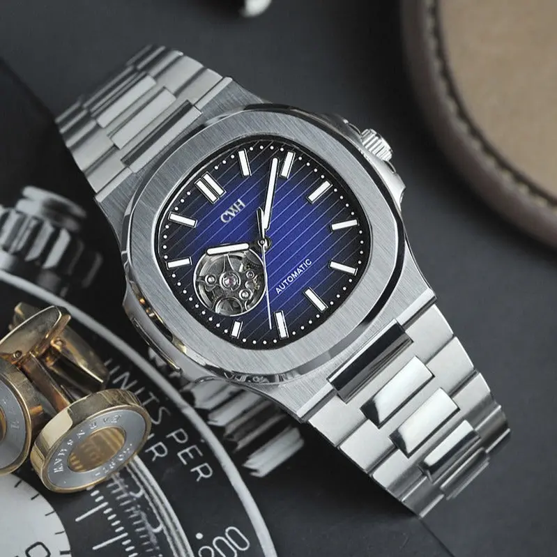 Nautical Series Custom Automatic Dress Watch With Open Heart 1