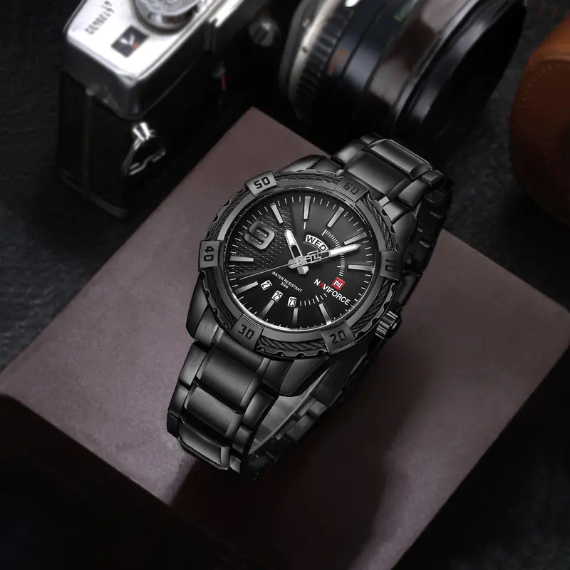 Naviforce Analog Nf9117s B/B Quartz Men's Watch 2