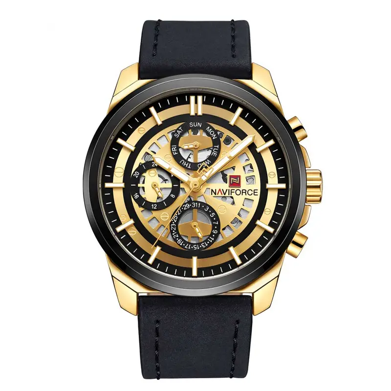 Naviforce Analog Nf9129 G/B/B Quartz Men's Watch 1