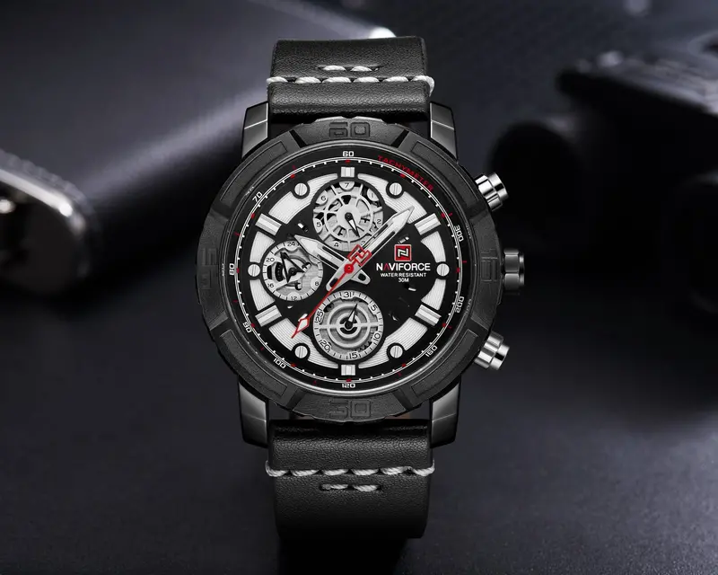Naviforce Analog Nf9139 B/W/B Quartz Men's Watch 2