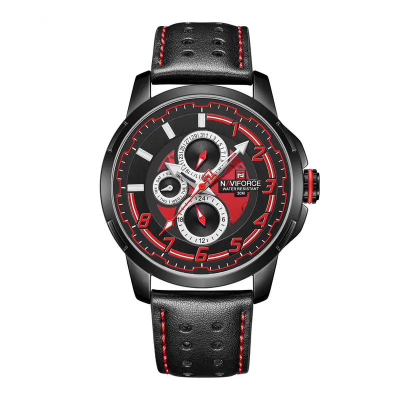 Naviforce Analog Nf9142 B/R/B Quartz Men's Watch 1