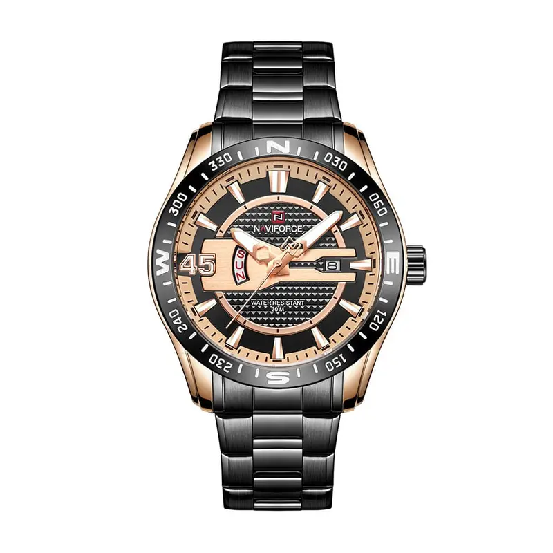 Naviforce Analog Nf9157 Rg/B Stainless Steel Quartz Men's Watch 1