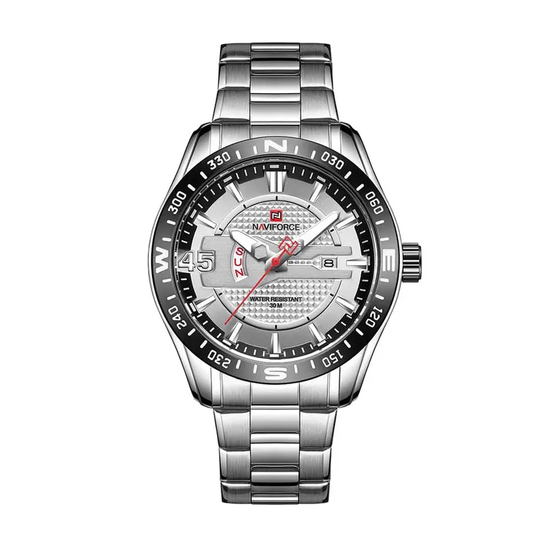Naviforce Analog Nf9157 S/W Stainless Steel Quartz Men's Watch 1