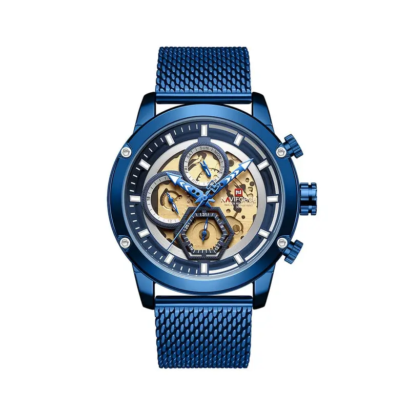 Naviforce Analog Nf9167 Be/Be Stainless Steel Chronograph Quartz Men's Watch 1