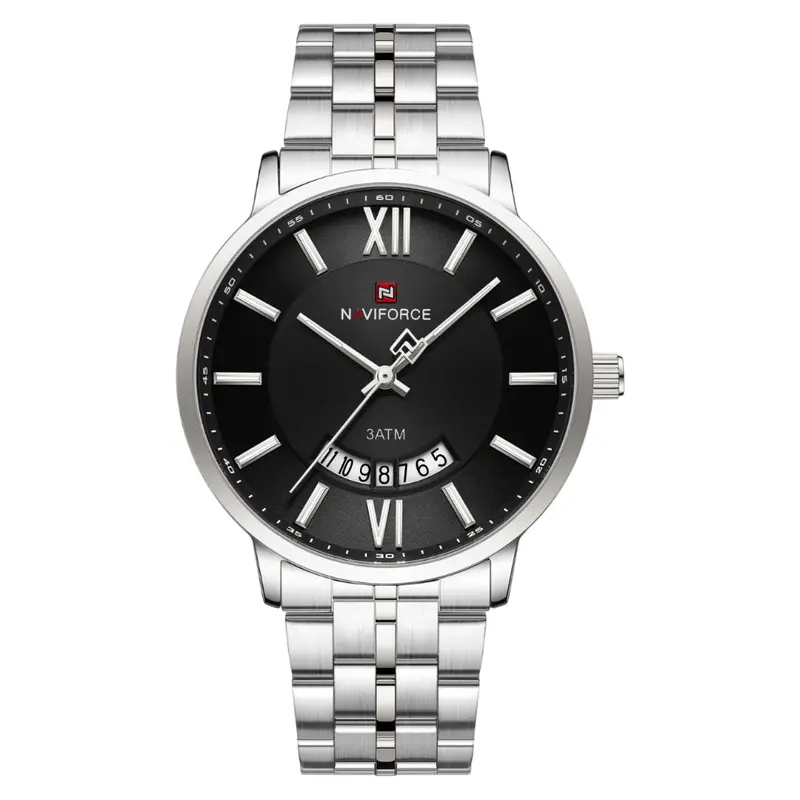 Naviforce Black Dial Stainless Steel Strap Men's Watch Nf9238g S/B/S 1