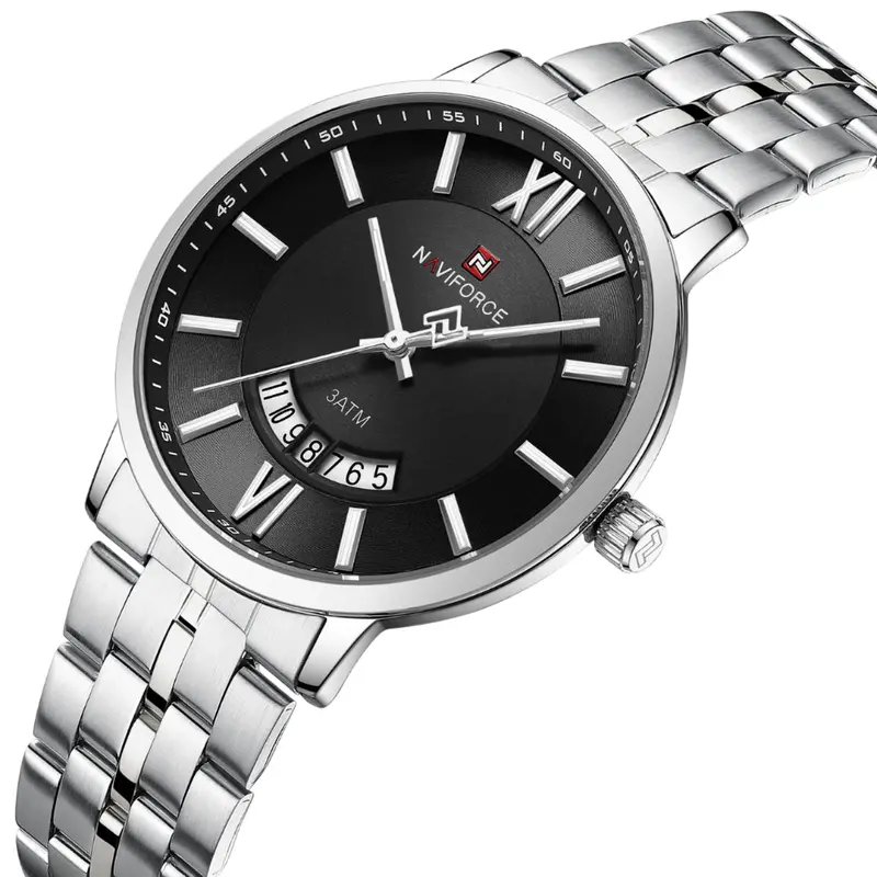 Naviforce Black Dial Stainless Steel Strap Men's Watch Nf9238g S/B/S 2