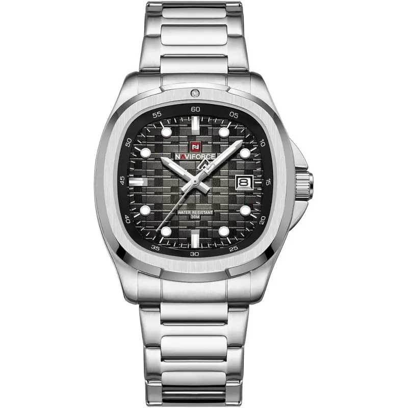 Naviforce Black Dial Stainless Steel Strap Men's Watch Nf9240 S/B/S 1