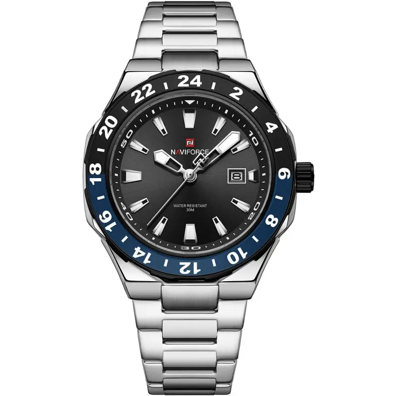 Naviforce Black Dial Stainless Steel Strap Men's Watch Nf9249 S/B/Be 1
