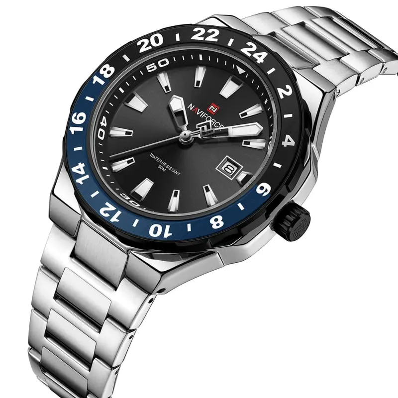Naviforce Black Dial Stainless Steel Strap Men's Watch Nf9249 S/B/Be 2