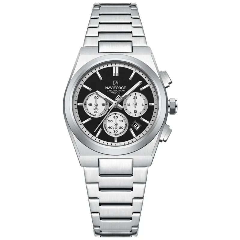 Naviforce Black Dial Stainless Steel Strap Women's Watch Nf8048l S/B/S (34Mm) 1